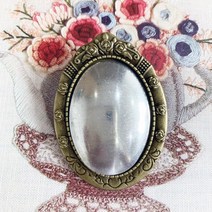 후야몰/로즈액자 타원 브로치-신주 만들기 반제품 퀼트/프랑스자수-DIY, HF58-로즈액자타원브로치-신주