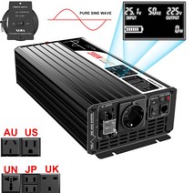 2000W 순수 사인파 전원 인버터. 12V/24V/4 DC ~ 110V LCD 화면, 01 12V_03 240 볼트_06 europe