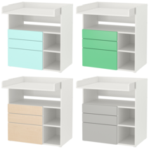 이케아 기저귀교환대 SMASTAD 스모스타드 기저귀교환대 화이트 화이트 프레임/+서랍3 90x79x100 cm