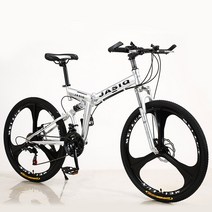 shike 산악자전거 MTB 90%완조립 장거리 여행 성인남녀공용 27.5인치 26인치 자전거, 24단26인치, 삼도륜-실버