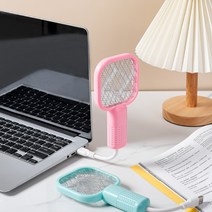 미니전기모기채 전자 모기채 2in1 usb 거치형 초파리채, 모기채 +USB, 블랙