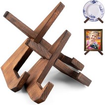 전시용 ROPOSY 접시받침 분리형 액자받침 나무테이블 이젤 2팩, wood