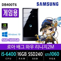 삼성 컴퓨터 본체 사무용 가정용 게임용 데스크탑 HDMI지원 윈도우10, i5-6400/16G/SSD240+500/GTX1060, 삼성6세대게임 1060