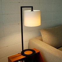 [천삼백케이] [와우조명] 채플린 패브릭 갓 단 스탠드 [볼삼파장 20w 포함], 전구색(노란빛)