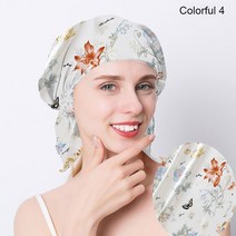 100% 천연 멀 베리 실크 나이트 캡 슬리핑 퓨어 헤어 랩 비니 여성용 소녀 19 Momme, 19 Colorful 04_01 싱글 사이즈