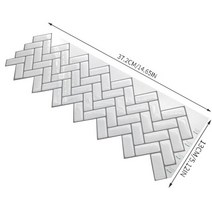 인테리어소품 DIY 자체 접착 PVC 타일 스티커 부엌 Backsplash 욕실 헤링본 디자인 껍질과 스틱 3D 벽 종이 비닐 필름, [01] 1 Piece, [01] DJ012 (37.2x13cm)