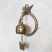 흰소띠 행운의 액막이 소코뚜레 종소리 도어벨 문 현관 종 풍요로운 새해 신년 선물