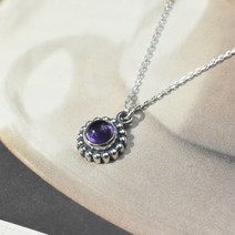 벌쓰데이 925 실버 은목걸이 탄생석