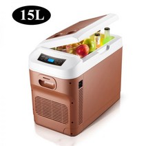 김치냉장고 미니 15L 자동차 홈 DC12/24V 음료 쿨러 히터 따뜻하고 신선한 유지 피크닉 캠핑 0 ~ 65 도, Black US Plug