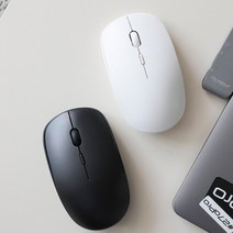 가볍고 조용한 lg그램 삼성 노트북 무소음 무선 마우스 갤럭시북 pc 사무용, [002]무선마우스_블랙