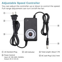 Gdstime-DC 5V 12V 24V 48V 방사형 팬 1 개 120x120x32mm 120mm 듀얼 볼 산업용 휴대용 송풍기 12032B 12cm 터보 쿨러, 3V-12V Controller