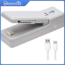랩핑기 핸드 업소 랩포장기 Dropshippme-2 인 1 USB 휴대용 충전식 식품 저장 봉투 실러 포장 간식 저장기 주방용, [01] Grey-USB Chargable