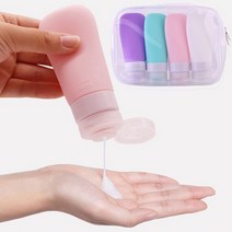 나다샵 실리콘 수영장 여행용 헬스장 화장품 공병세트 90ml, 4개
