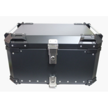 알루미늄탑박스 45L 55L 65L 85L 100l 데칼타입 오토바이배달통 대용량, 무광블랙