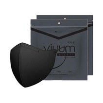 비움 마스크 KF94 디럭스 50매 (25매*2개) 대형 여름용 새부리형 오나미마스크, 블랙