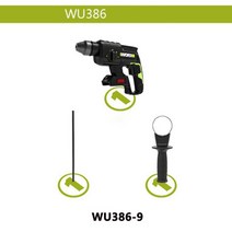 WORX-무선 전기 해머 WU386 타악기 드릴 핸드 전동 공구, 03 WU386-9