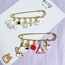산리오 포차코 캐릭터 금속 브로치 메탈 뱃지 가방장식 포인트