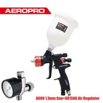 펌프 주입기 에어 구리스 건 자동 AEROPRO 자동차 페인트 스프레이 마감 도장용 오일 브러시 A608 1.3mm, A608 and AR150A