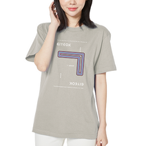 아이엠스톡 110~3XL 다랑이 한글 반팔티 남녀공용 실버그레이