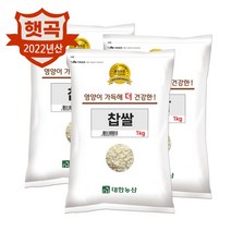대한농산 2022년 햇곡 국산 찹쌀 3kg (1kg x 3봉) 국산잡곡, 1세트