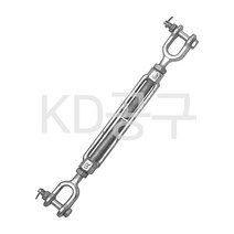 기타 단조 턴버클 J&J 와이어턴버클 와이어로프 장력조절 와이어조절 케이디공구 KD09, 1개, 3/4X9