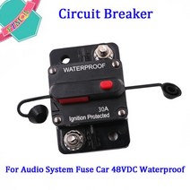 전기 퓨즈 전자 센서 제어 반도체 칩 오디오 시스템 자동차 48VDC 30A-300A 회로 차단기 12V 트롤링 수동 리셋 보트 전원 1 개, 1.30A