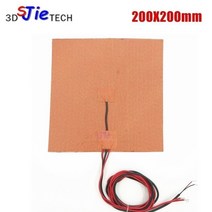 수입 재료 200X200mm 500W 220V/ 110 24V 큐브 유연한 실리콘 히터 침대 Prusa i3 RepRap 3D 프린터 용 서미스터 포함, 220V