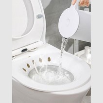가정용 이동용 임산부 수동 좌욕기 버블마사지 온욕, 버블 접이식좌욕기(핑크)