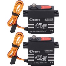 Keenso Digital Servo 2 Pcs QY3240MG High Speed Metal Gear 40kg Large Digital Servo for Scx10 1:81:1, 한개옵션0
