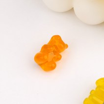 일호장신구 귀욤 곰 하리보 옷핀 젤리곰 곰돌이 캐릭터 옷 가방 귀여운 악세서리, 귀욤곰하리보옷핀(오렌지)