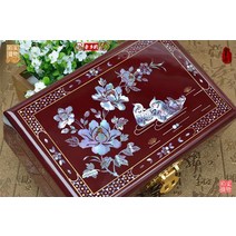 전통 엔틱 미니 경대 보물 상자 돈궤 함 자개 나비, G