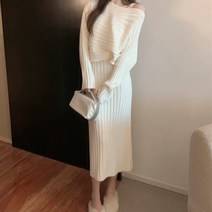 블링앤수 여성 캐주얼 오프숄더 기본핏 원피스 KZZ301