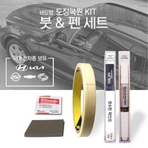 올뉴투싼 / TCM 팬텀블랙 도장복원킷 붓펜세트 현대모비스 순정품 자동차 붓페인트 카페인트 도색 스크레치제거 309, 올뉴투싼 / TCM 세트2(컬러+투명)