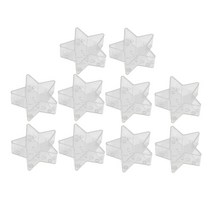 GHSHOP 빈 명확한 플라스틱 캔들 컨테이너 금형 홀더 만들기, 40x12mm, 스타 모양 10pcs, PC