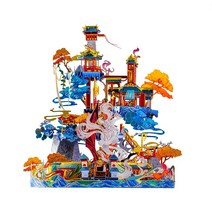 MU 3D 금속 퍼즐-복숭아 꽃 동정랜드 중국 궁전 모델 DIY 키트 인형집 성인용 미니어처 빌딩 생일 선물 247피스, Fairy Foxlady Palace
