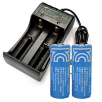 라이트형제 2구 충전기 + 26650 충전용 배터리 5000mAh 3.7V 2p 세트, 2개