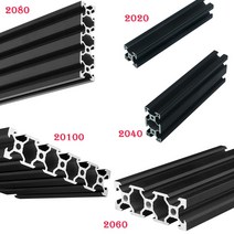1pc 2040 2060 2080 20100 T/V-슬롯 알루미늄 프로파일 EU 표준 프레임 양극 처리 된 F CNC 3D 프린터 부품 레이저 조각 기계, [16] 1200mm, [07] 20100 V-Slot