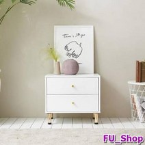 ForU41 2단 협탁 콘솔 원목서랍장 원목화장대 드레스룸 침실수납 수납장 화장대, 화이트