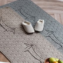 [N365] 큐티도그 퀼팅 목화솜 주방매트 130x50, 그레이