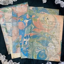 darkblueflavor [ 3types ] Vintage marble wrapping paper A5 빈티지 마블 양면랩핑지, C(100장)