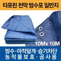 타포린 천막 대형 방수포 일반지 10m X 10m, 1개