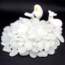 200PCS 100PCS 50PCS 정원 빛나는 빛나는 돌 조약돌 녹색 파란색 각, # 200 개, * 하얀