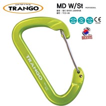 트랑고 엠디 와이어 스트레이트 카라비너 그린 TCD-06 암벽등반 등산