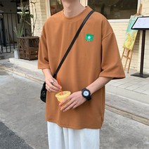 반팔 티셔츠 남자 라운드 드라이 캐주얼 반팔 남녀 루즈핏