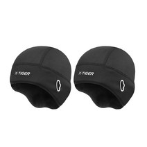 미리미터 동계 겨울 스포츠 기모 비니 모자 귀마개 자전거 헬멧 속모자 방한모 2개, 블랙2개