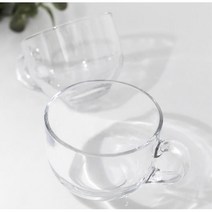 엄마들이좋아하는선물 도톰한 카페 업소용 유리잔 머그 모음 특이한머그컵, 02. 뚜껑머그 300ml