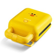 와플메이커 와플기계 220V 가정용 전기 노란색갈색 사용 가능한 미니 휴대용 샌드위치 베이킹 기계 와플제조기, 노란색, 220-240V, 호주
