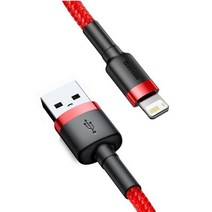 라이저 케이블 baseus usb for iphone 13 12 11 pro max xs x 8 plus 2.4a 급속 충전 for iphone 충전기 usb 데이터 라인, 3m, 빨간색