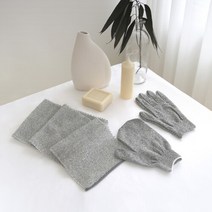 [KT알파쇼핑]친환경 저자극 때밀이 때장갑 샤워타올, 그레이 샤워타올 1P