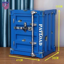 미니 창고 다용도 컨테이너 캐비넷 소형 사물함, 밝은 파란색 왼쪽 문 열어